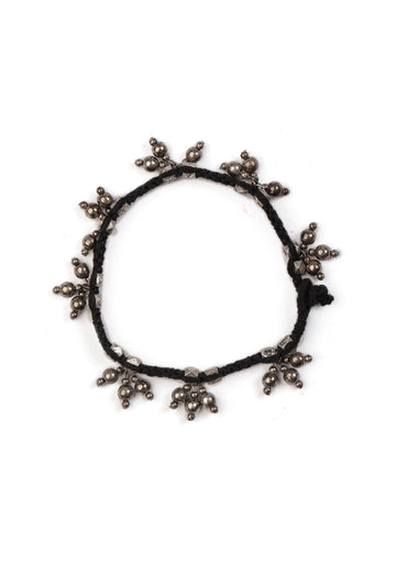 Elegant Black Thread Ghungroo Anklet for Women